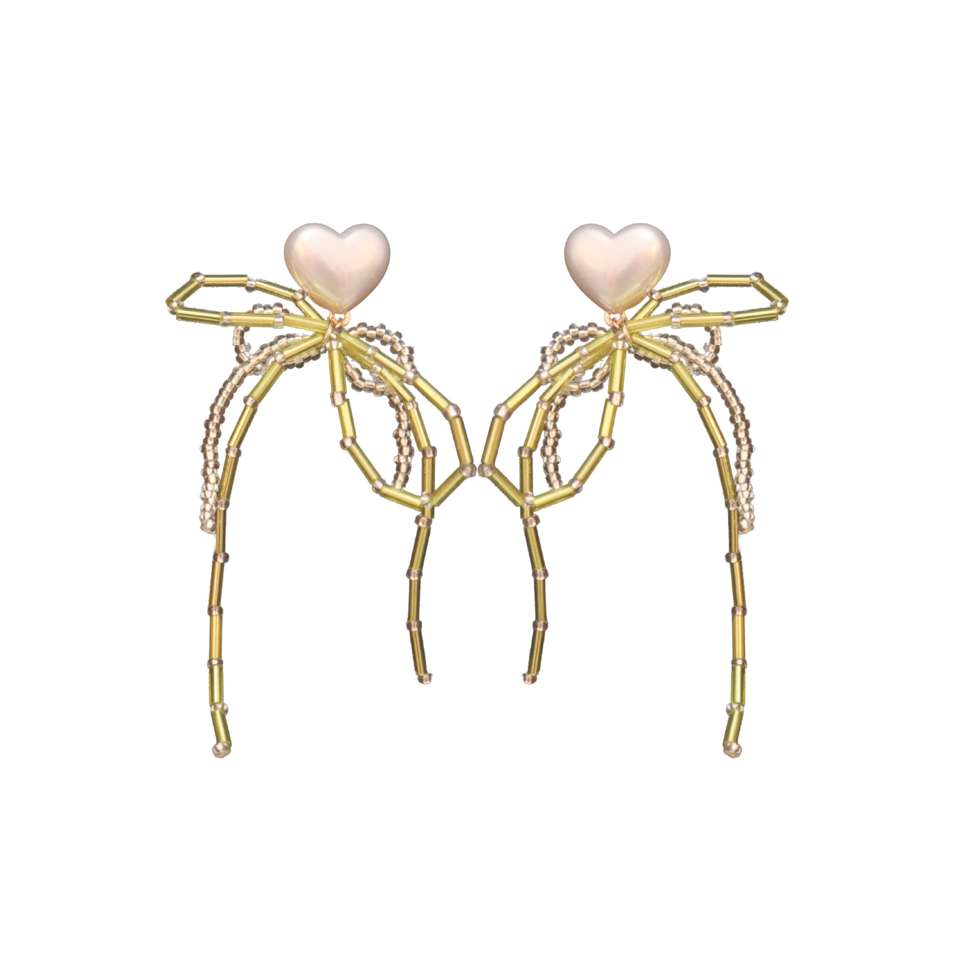 Original and niche design of oil painting shell garden, super fairy-like French flower succulent tassel earrings, colorful summer pic 12