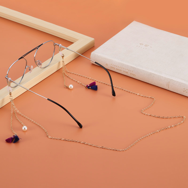 Fashionable and colorful glasses chain, anti-loss glasses chain, European and American necklace, mask pendant chain, glasses pendant chain, dual-purpose