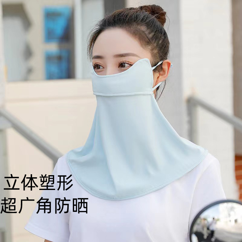 Japanese PATAY summer sun protection neck guard ice silk mask UV protection full face sun protection mask Facial Gini Specification image