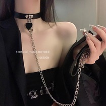 Neckwear accessories Peach neck chain People use a collar fun leash control neck strap choker dog chain