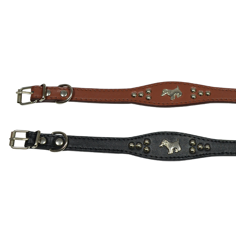 Pet Collar Manufacturers Direct Sales Pet Collar Leather Collar Dog Collar Dog Supplies Dog Collar Pet Supplies Item Picture