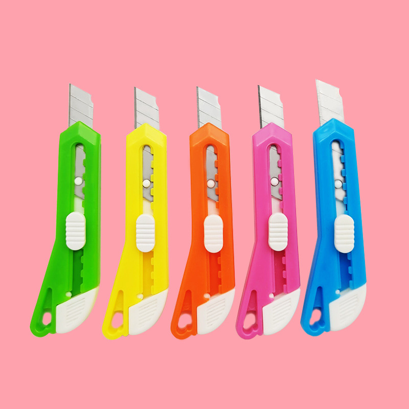Factory wholesale stainless steel mini utility knives, small candy-colored convenient express unboxing knives, paper cutting and wallpaper knives