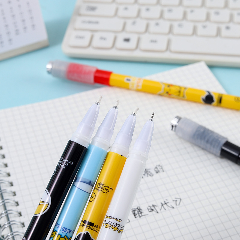 Yqiduo Creative Cartoon Cute Light Revolving Pen Special Pen Double Head Seven Color Light Pen Student Stationery Wholesale Application Scenario