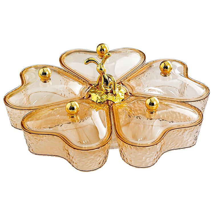 Melon Seed Tray Love Rotating Candy Box Dry Fruit Tray Home Living Room Table 2023 New Fruit Tray Snack Storage Tray Item Picture
