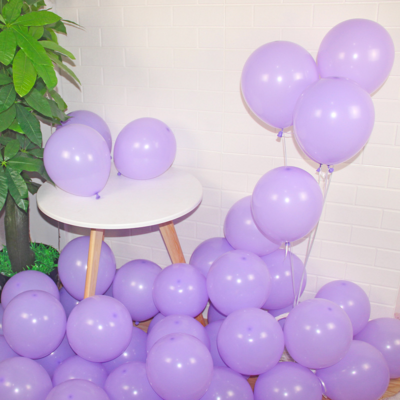 生日派对装饰加厚糖果10寸2.2克乳胶马卡龙色气球结婚房场景布置详情图5