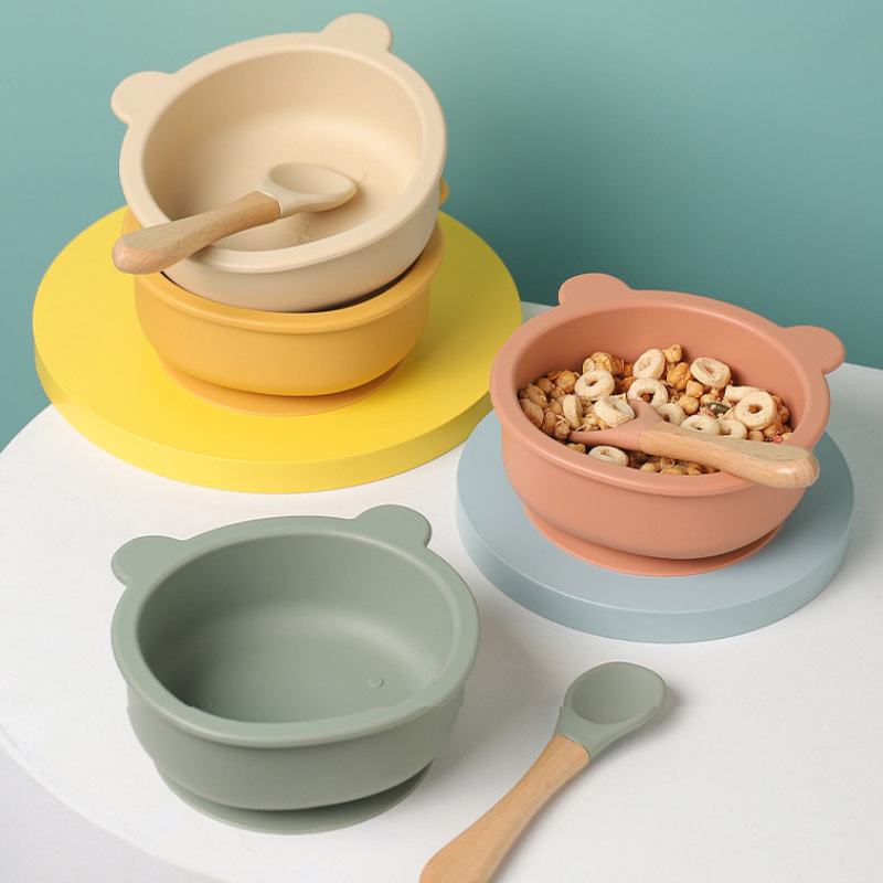 宝宝硅胶餐盘儿童餐具婴儿碗辅食喂饭