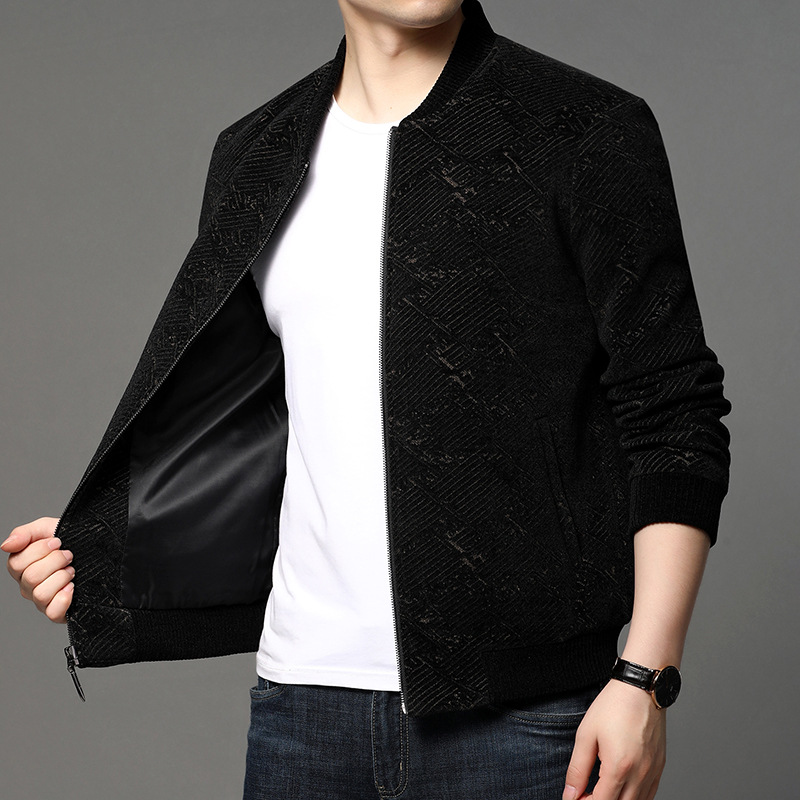 Men's outerwear autumn/Winter 2022 new collection: Simple and casual zipper cardigan, trendy jacket for middle-aged and young people Specification image
