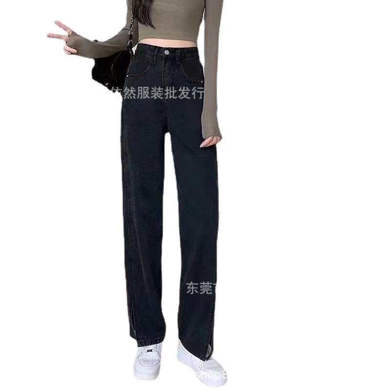 2022 autumn and winter new street stall women's jeans, wide-leg pants, clothing, women's jeans inventory wholesale Item Picture