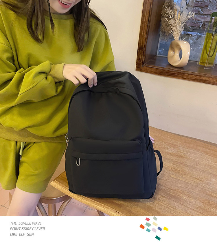 书包女日系初中生大容量学院风背包简约休闲户外双肩包高中书包女详情26