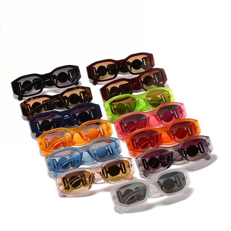 Nueva moda pequeña caja de gafas de sol europeo y americano personalidad cabeza poligonal gafas de sol transfronterizo moderno hombre y mujer sombra espejo details Picture