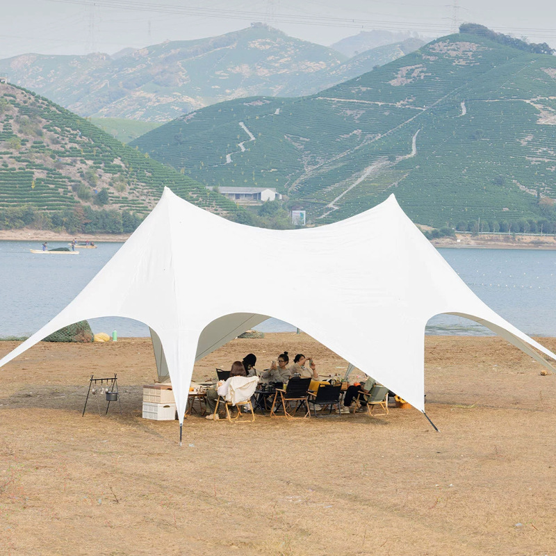 RX Double Peak Lotus Cloud Top Canopy Tent Outdoor Super Large Wan Chongshan Three-Peak Camel Peak Rainproof and sun-proof Camp tent
