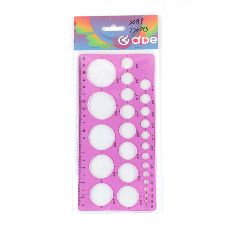 Factory direct delivery of creative geometric multi-functional flexible rulers, design and drawing, student stationery, circle drawing supplies, circle drawing template rulers Specification image