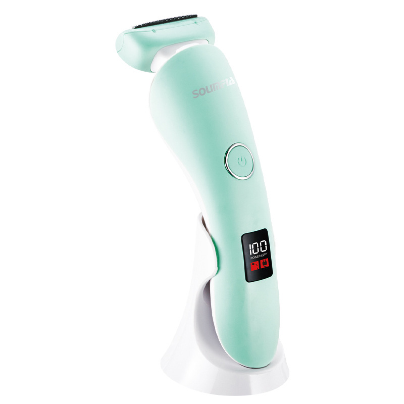Solimpia Home Electric Hair Remover Underarm Private Area Hair Remover Digital Display Shaving Knife Women's Shaving Knife Wholesale Body Hair Leg Hair Scissors
