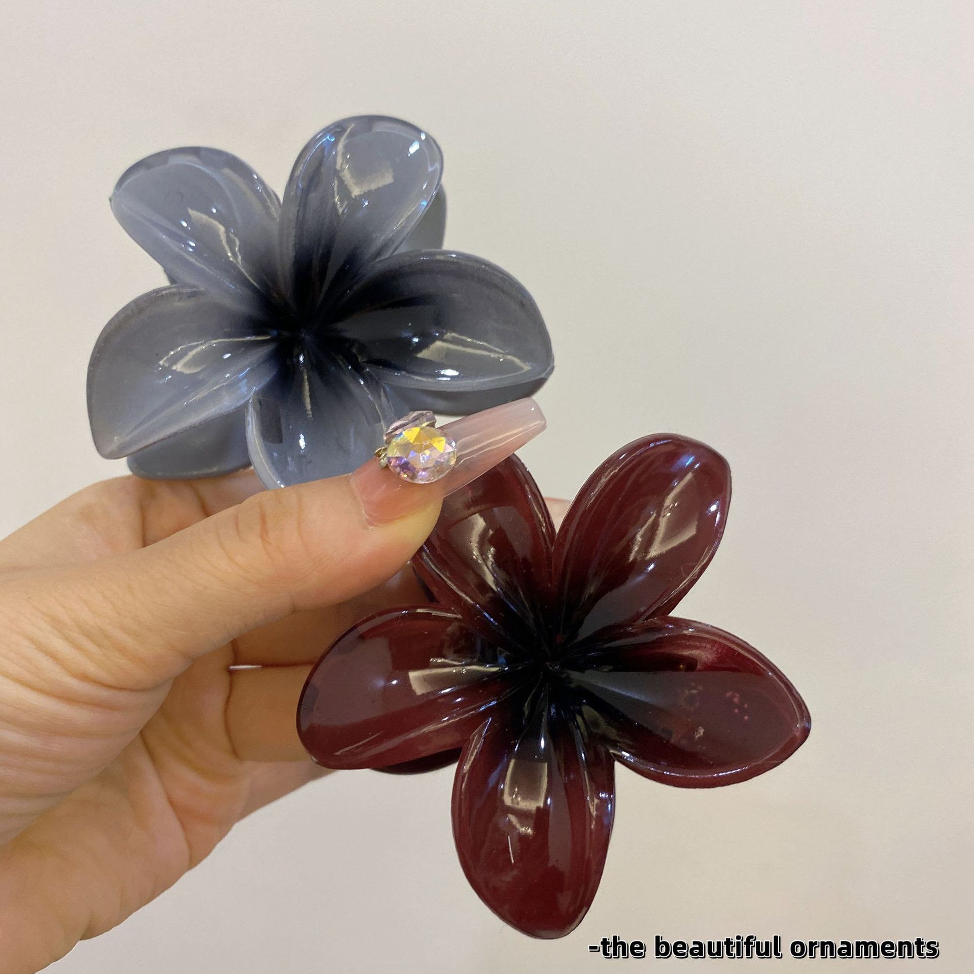 Europe and the United States cross-border colorful frangeria clip Bauhinia hairpin high-grade seaside resort hairpin shark clip accessories full figure