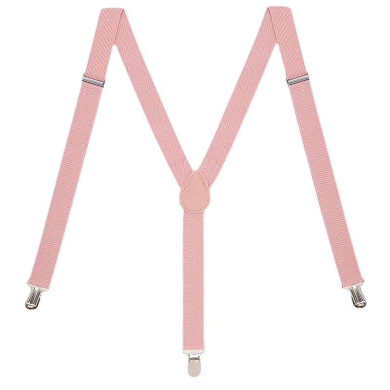 Stylish Unisex Suspenders Adjustable Colorful Stretch 3-Clip Suspenders Adult Plastic Buckle Suspenders Suspenders Clip Item Picture