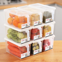 厨房冰箱收纳盒 抽屉式冷冻食品保鲜盒 透明带盖长方形储物鸡蛋盒保鲜盒、饭盒优惠直供