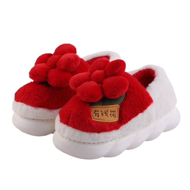 棉拖鞋/拖鞋女冬季居家/棉拖/毛拖鞋/毛拖鞋冬天白底实物图