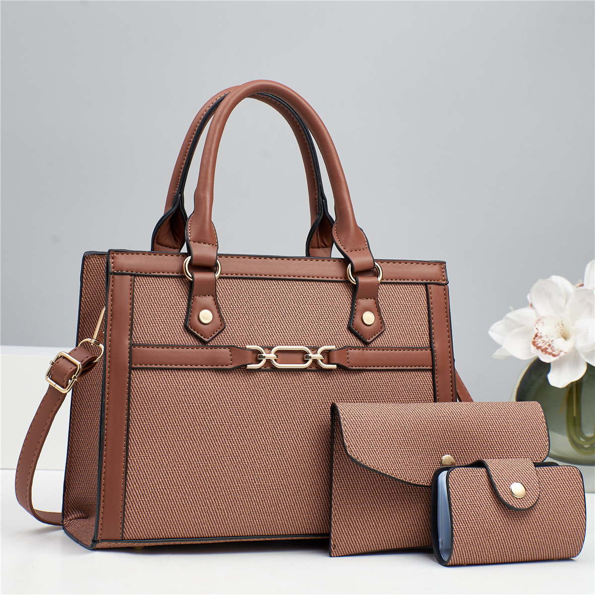 Large Capacity Hand Bill Of Lading Shoulder Crossbody Bag Foreign Trade Explosive 2024 New Fashion All-In-One Bag New Atmosphere Lady details Picture