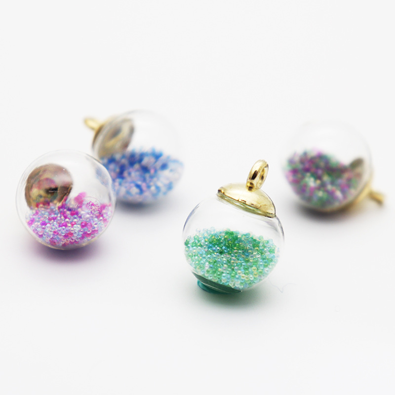 Iins windblown sand transparent glass ball pendant, headband, bracelet, necklace, keychain, DIY accessories