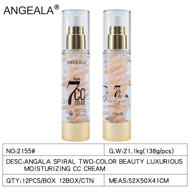 Angeala-2155 Angela Spiral Two-Tone Light Luxurious Moisturizing Cc Foundation Concealer Cross Border Exclusively Item Picture