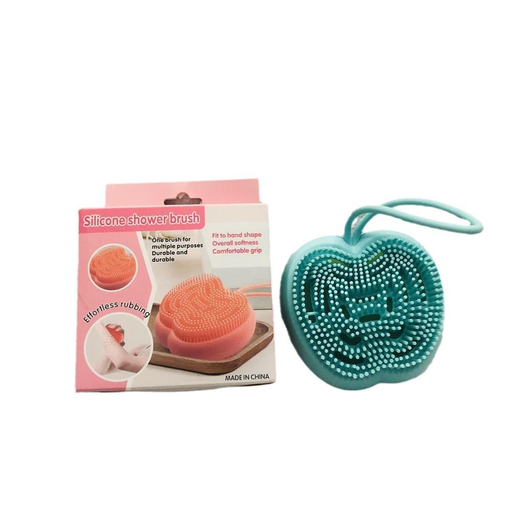 Massage Rub Back Bath Brush Apple Shape Scrub Brush With Spongy Brush Live Source Rs-300226 details Picture