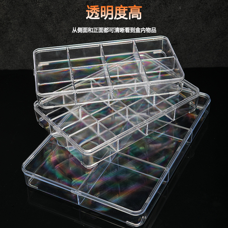 亚克力透明盒子展示盒手工饰品贝壳首饰耳钉收纳盒长方形桌面套盒细节图