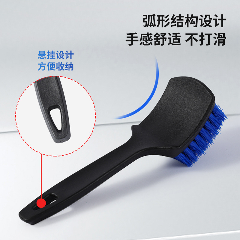 Car wheel hub brush, rim brush, car beauty and car washing wonder tool, tire cleaning brush, tight bristles, wholesale in stock Application Scenario