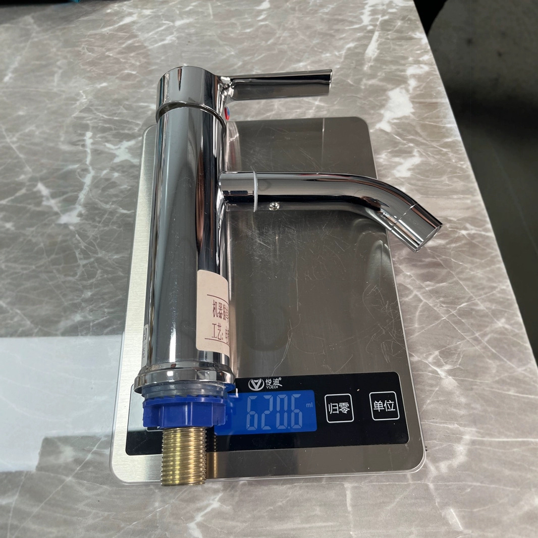 High-stand under-sink faucet, cold and hot electroplated rotating stainless steel bathroom face wash faucet, household washbasin faucet