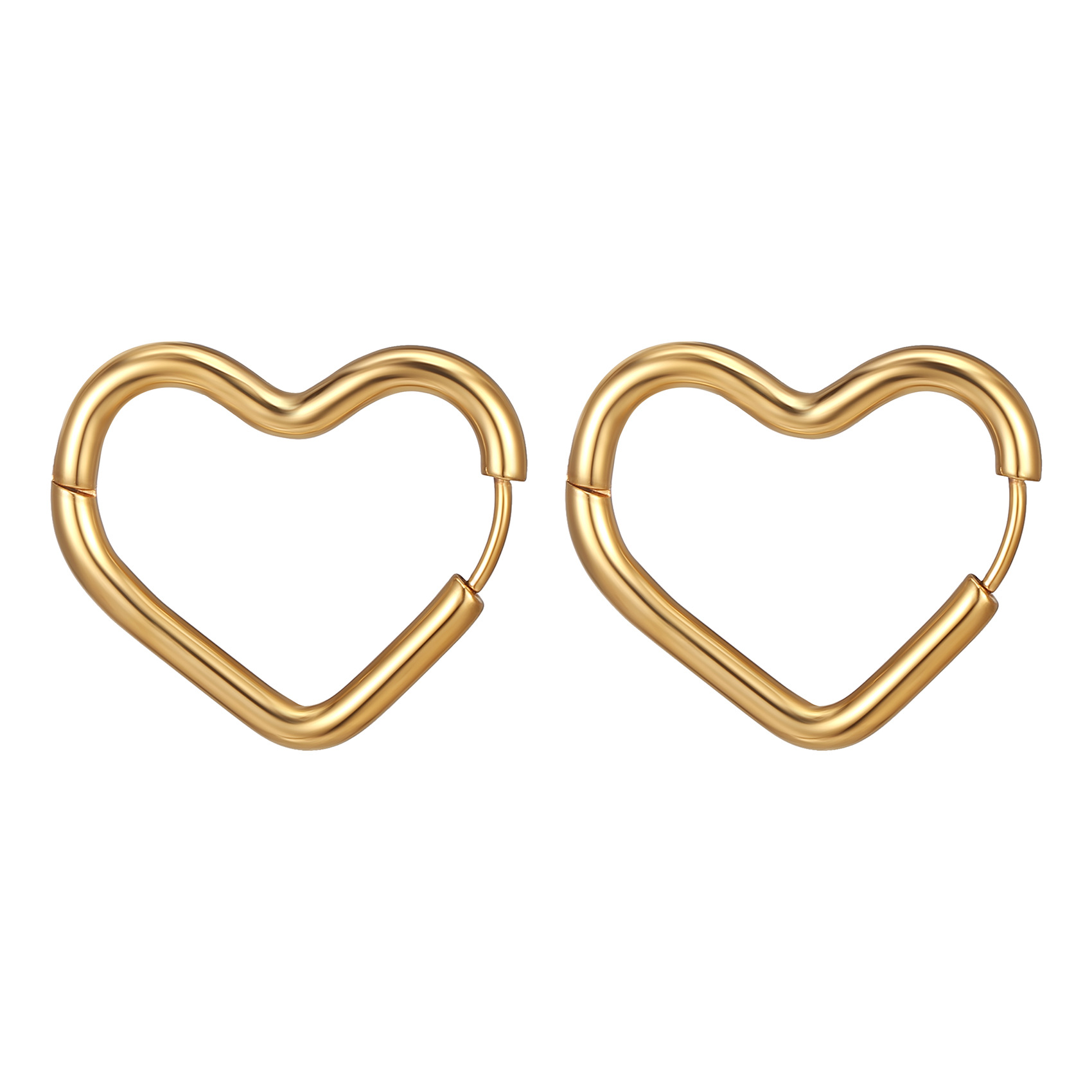 Cross-border geometric irregular stainless steel ear buckles, trendy and fashionable five-pointed star heart square polygonal titanium steel earrings Application Scenario