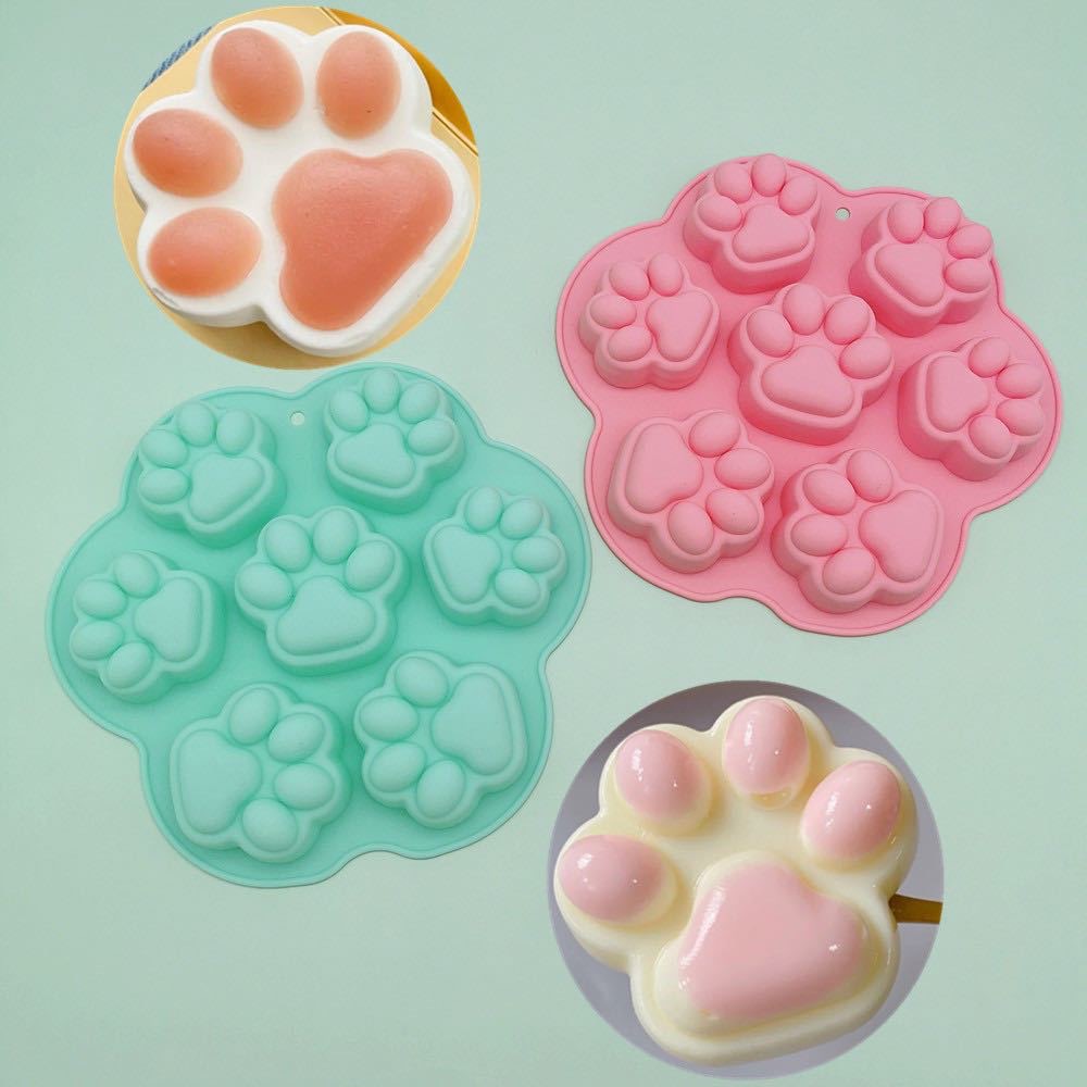 Baby complementary food molds, steamable food grade high-temperature resistant tools, baby cat paw rice cake grinding tools, cartoon baking details Picture