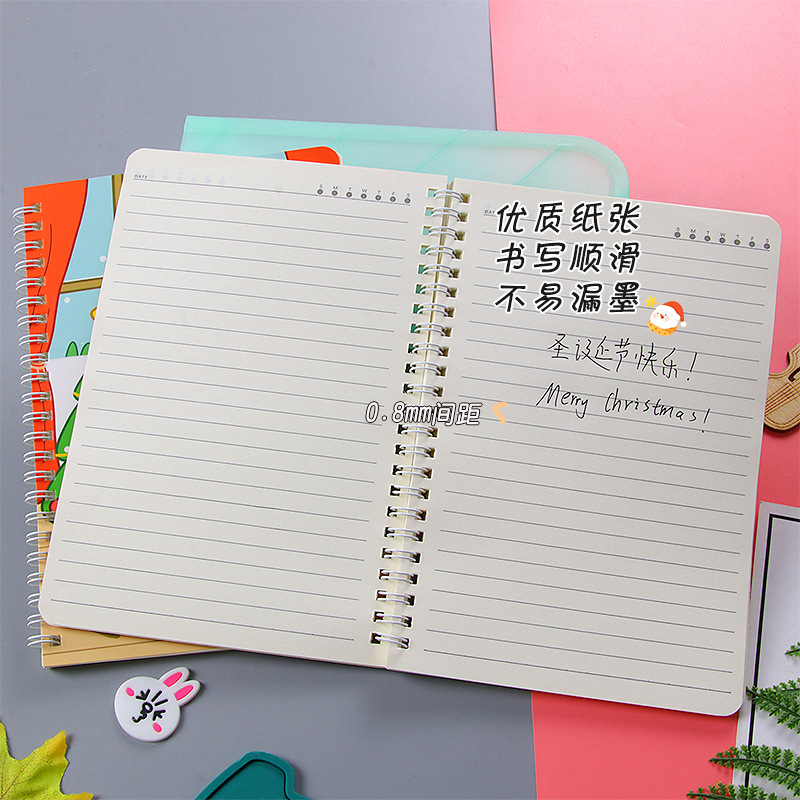 A5 Coil This Christmas Student Diary Cartoon Prize Gift Notepad Wholesale Creative Stationery Notebook Application Scenario