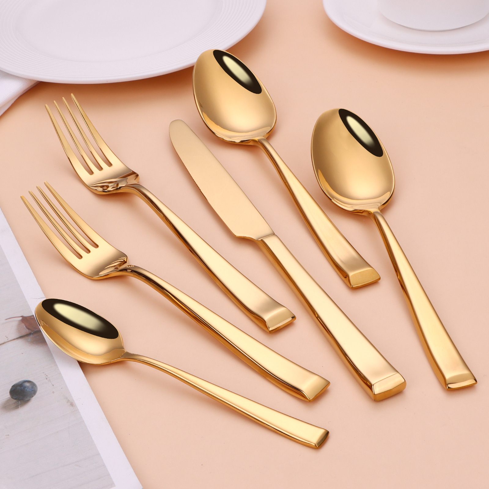 High-Grade Thickened 304 Stainless Steel Tableware Knife, Fork And Spoon Set Steak Knife And Fork Western Restaurant Hotel Supplies Wholesale Item Picture