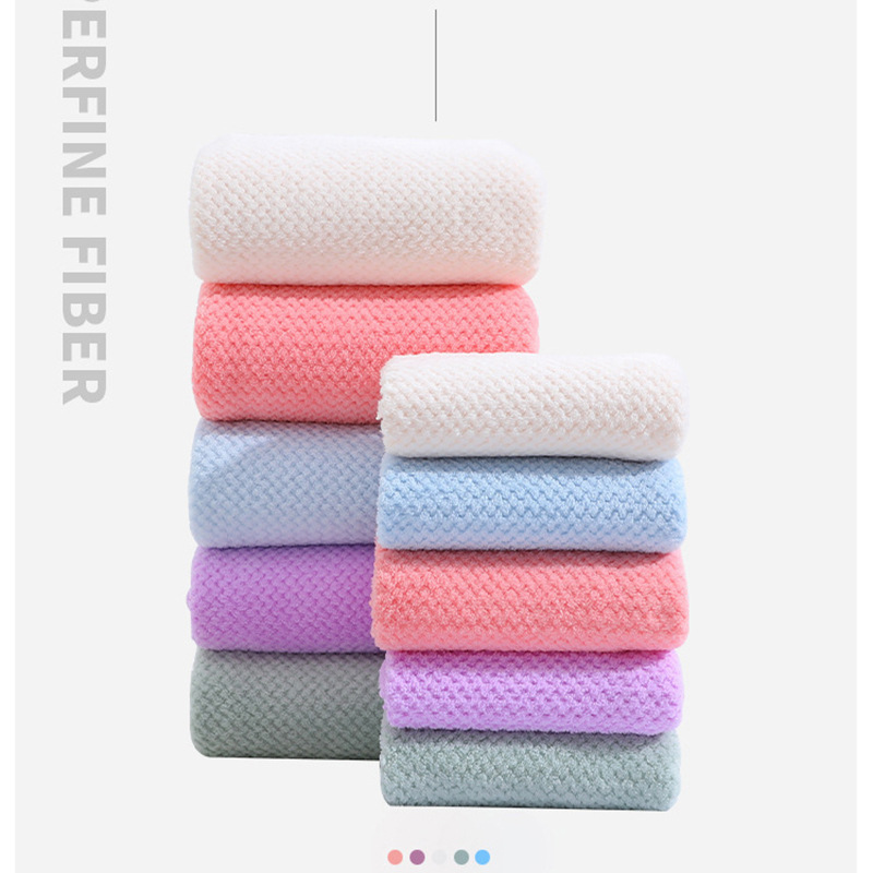 Pineapple Check Towel Bath Towel Set Provides Two Sets Of Coral Velvet Female Towel Soft Absorbent Bath Towel Does Not Shed Hair Specification drawing