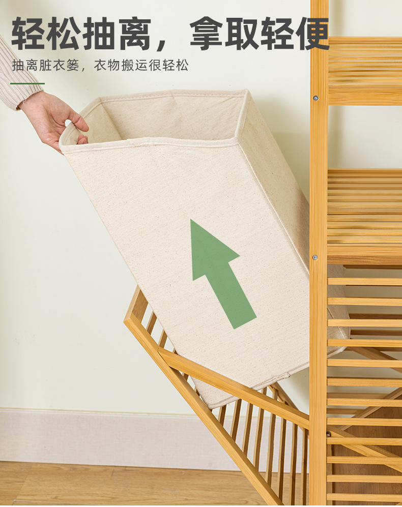 家用脏衣篮置物架落地卫生间衣篓收纳架子放杂物分层架多层储物架详情9