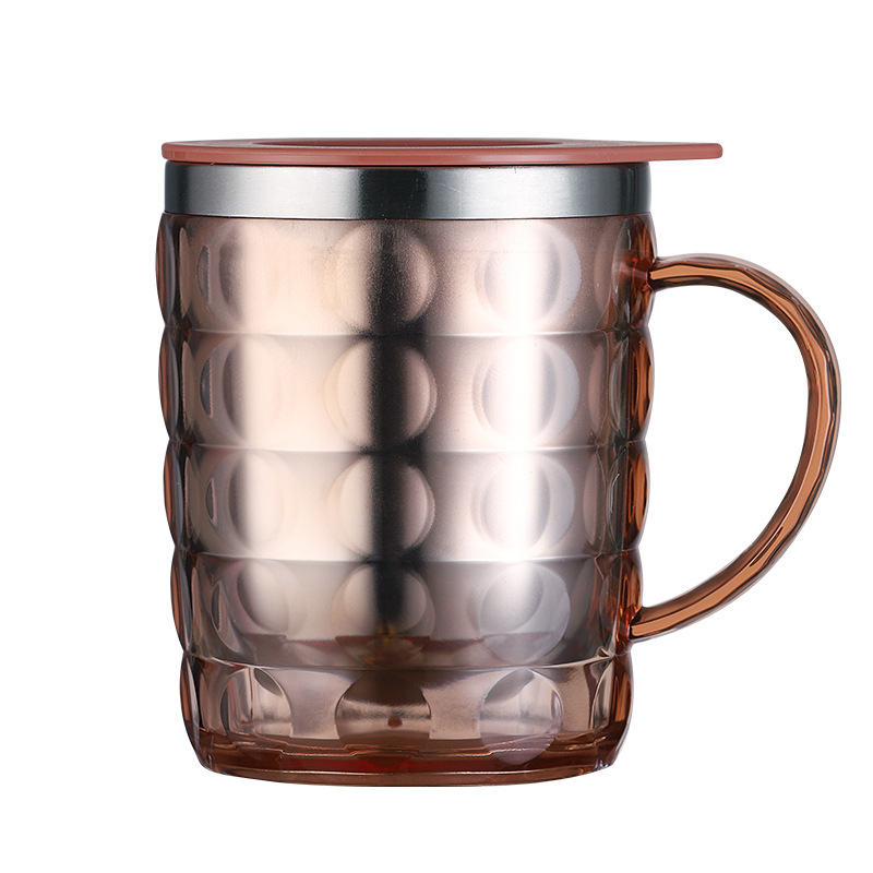 Vintage 304 taza de acero inoxidable taza de agua con mango para el hogar oficina té taza de café antiplanchado con tapa Item Picture