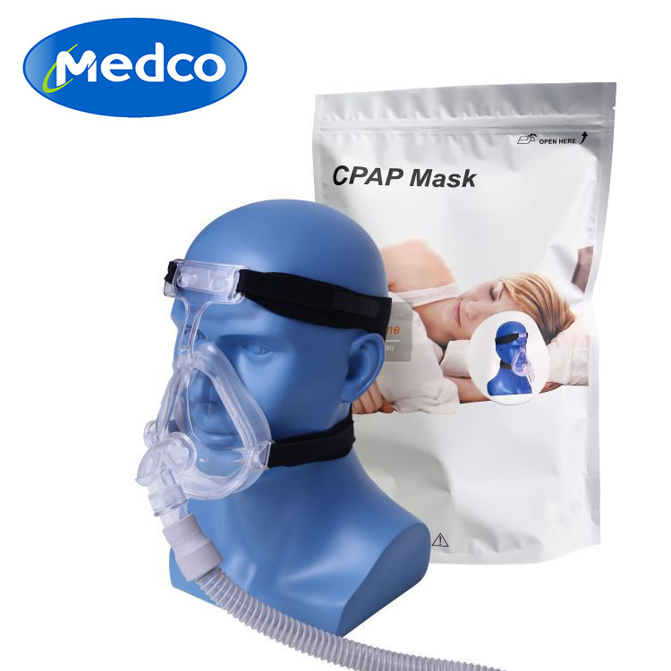 Foreign trade exclusive mask breathing sleep mouth and nose silicone mask positive pressure ventilation head-mounted breathing mask