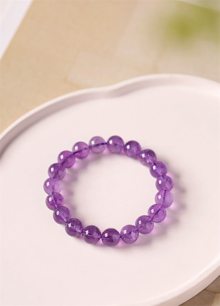 乌拉圭天然紫水晶手串高级感生日礼物手链女情人节礼物送女友详情9