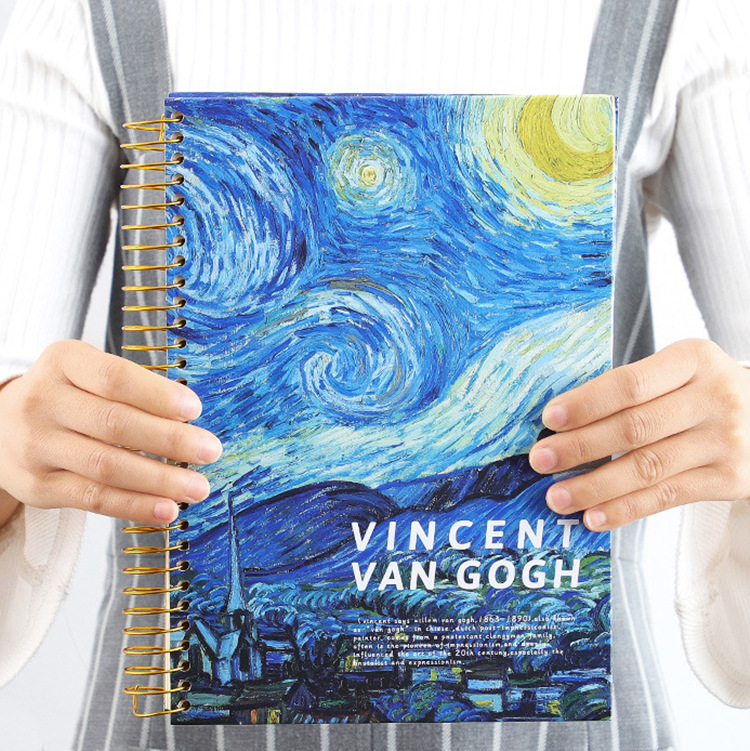 复古加厚大号线圈本文艺风彩色简约笔记本创意个性小清新记事本子