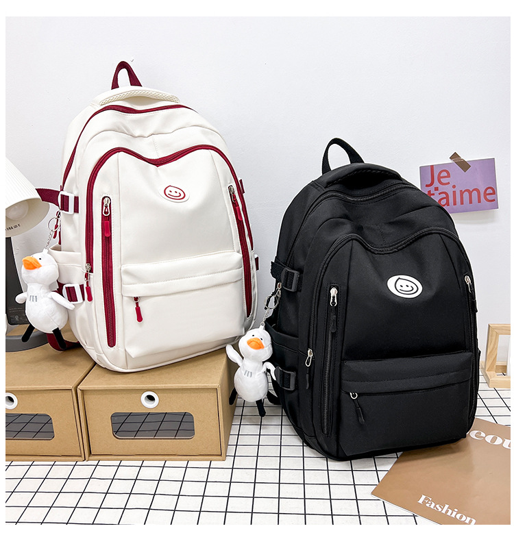 高中初中生小学生书包女日系大容量背包韩版ins复古简约双肩包男详情47