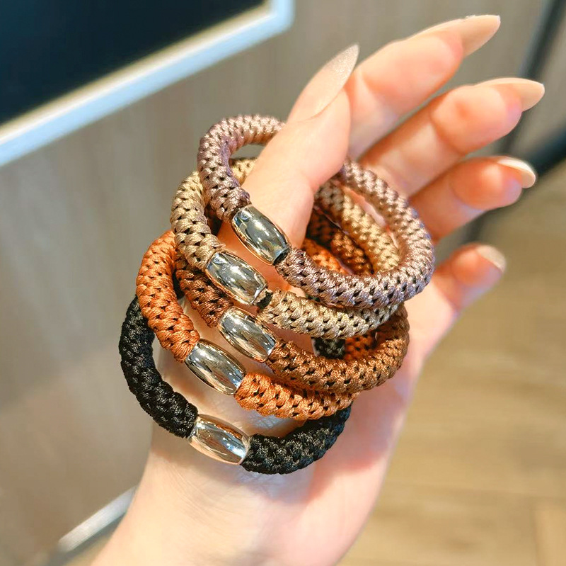 高弹力耐用发圈2025新款皮筋女扎头发发绳高马尾成人皮套头绳头饰