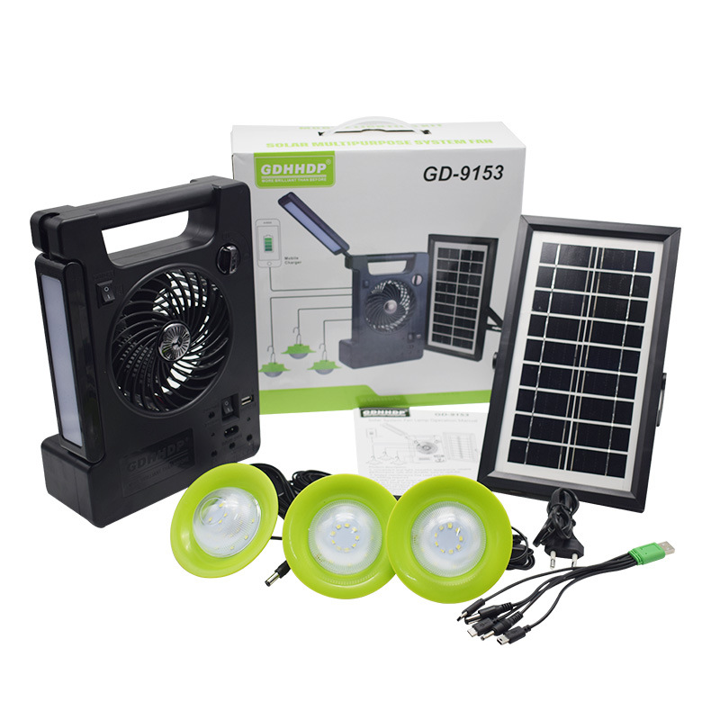 New models, new models, new solar-powered electric fans, solar-powered portable charging fans, high-wind floor-standing fans Item Picture