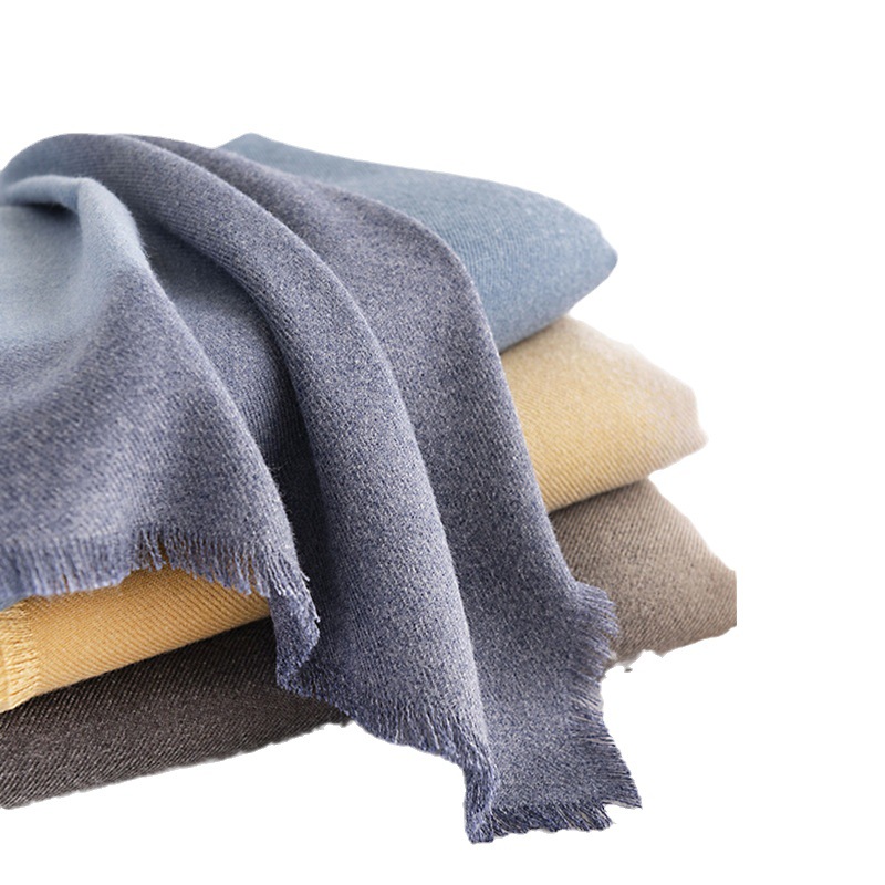 Winter New Gradient Solid Color Printed Scarf Fashion Commuter Warm Neck Neck Collar Simple All Over The Cold Cape Item Picture
