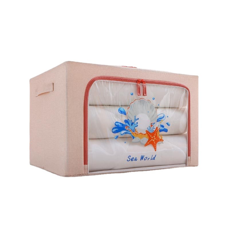 牛津布收纳箱/可折叠收纳箱/衣物储存白底实物图