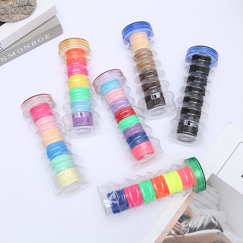Korean-style towel loops, simple and colorful seamless hair ties, ins popular high-elasticity hair ties that won't hurt hair, wholesale