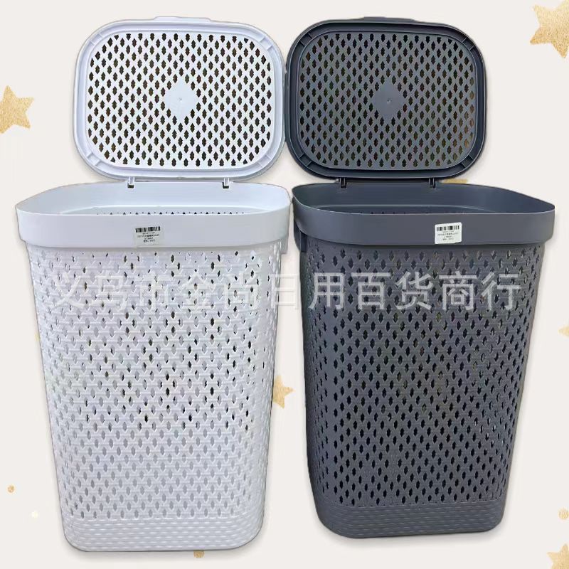Covered laundry basket, covered clothes storage basket, bathroom, laundry basket with cover, laundry basket Specification drawing