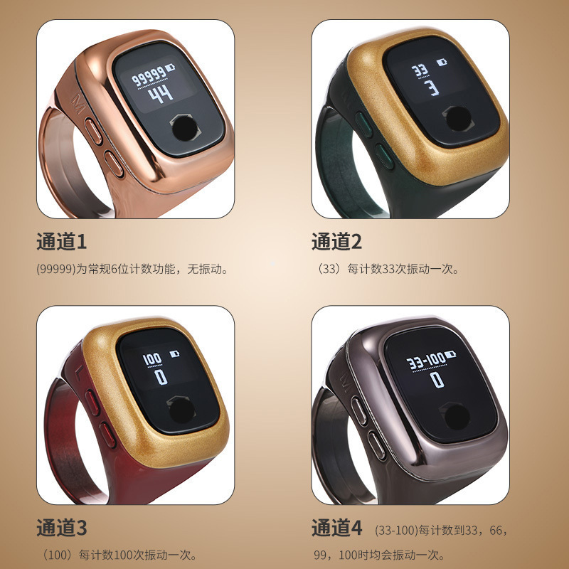 计数器/工业计数器/佛珠法器/春节2026/伊斯兰智能戒指细节图