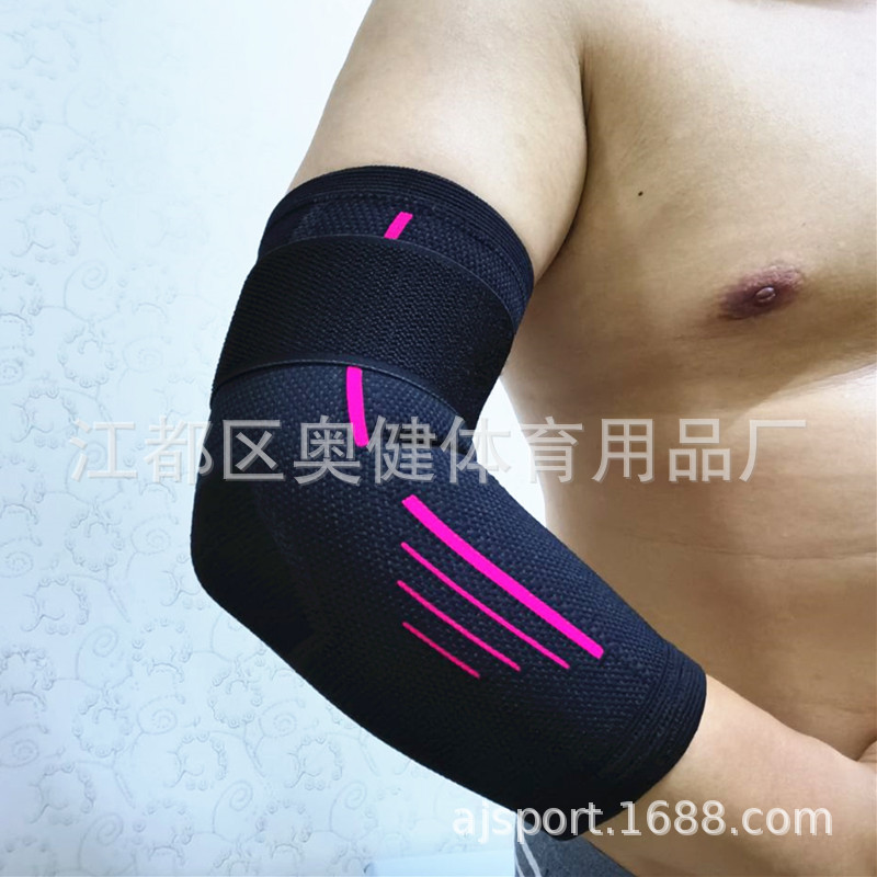 Sports Elbow Guard Knitted Pressure Elbow Bandage Basketball Outdoor Adult Weight Lifting Fitness Strap Wrap Elbow Guard details Picture