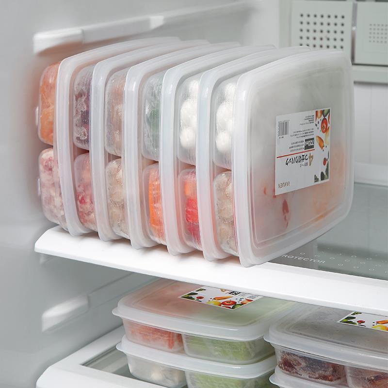 冰箱熟食收纳盒卤味食品盒四分格保鲜盒肉块分装冷冻盒子蔬菜收纳详情图2