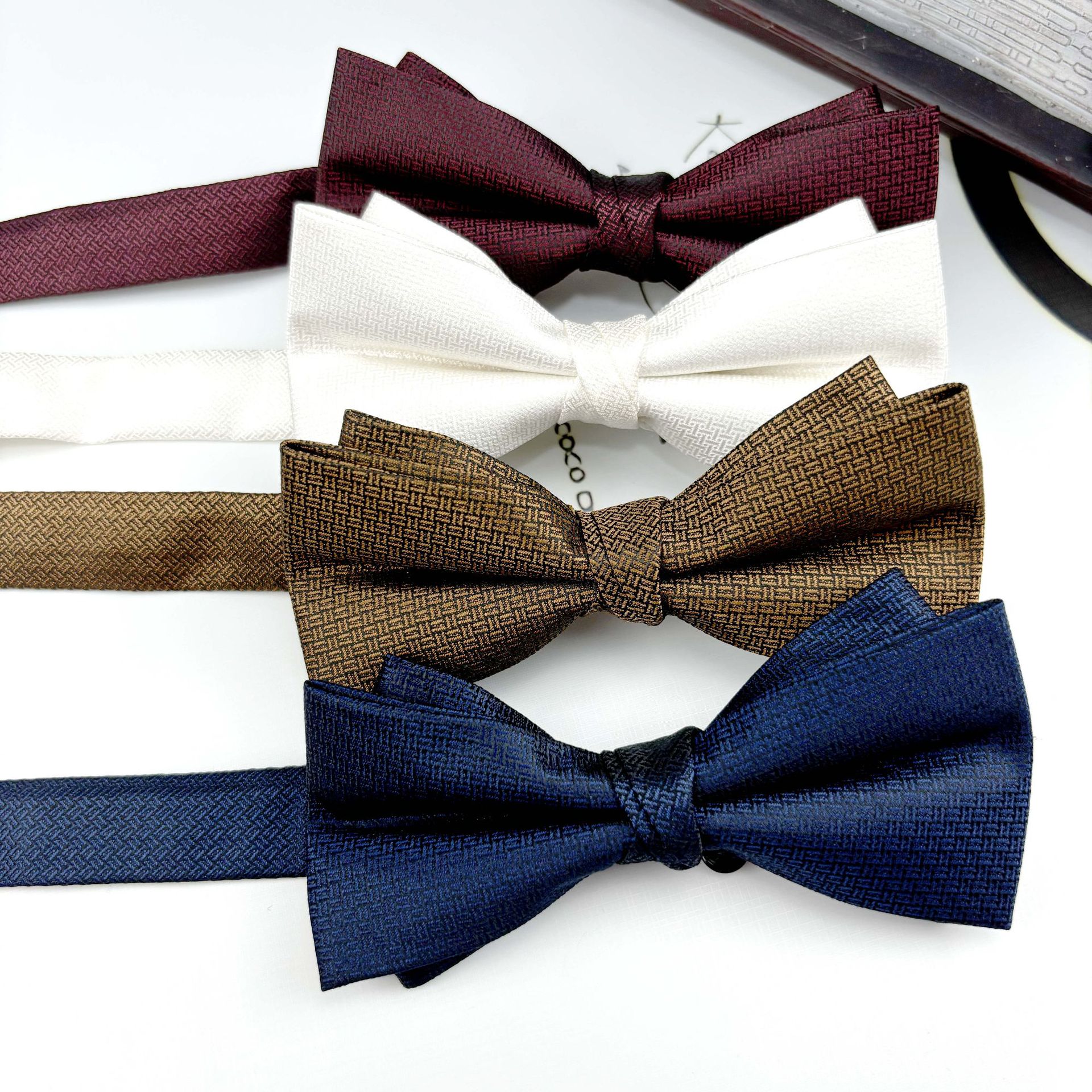 复古休闲男士领结结婚新郎韩版正装休闲女蝴蝶结拍照舞台咖色绿色详情3