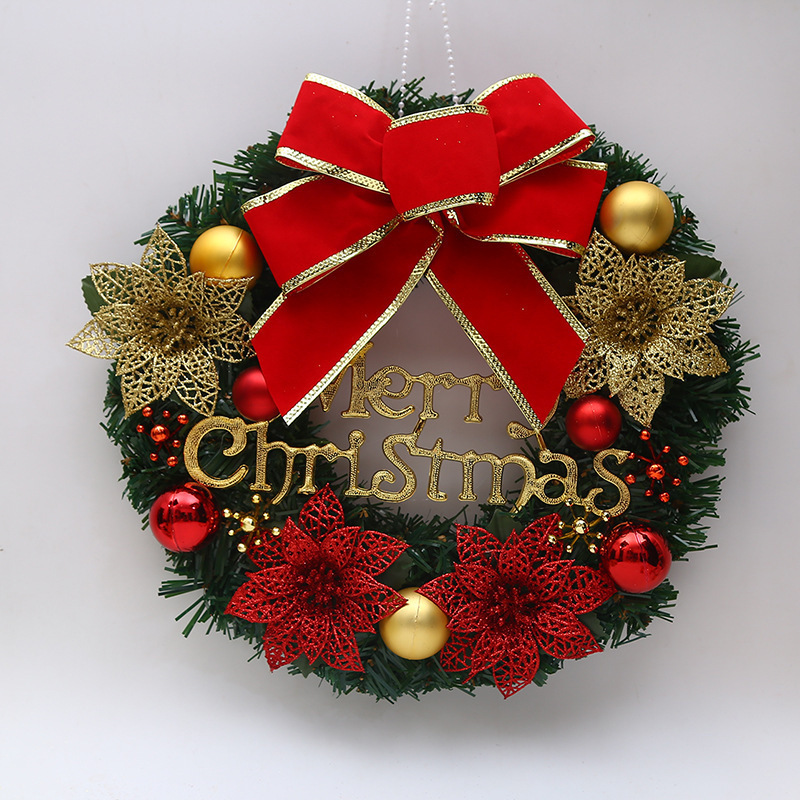 Christmas wreaths American style 30CM decorative door hanging new pendant rattan wreath 40CM garden layout hotel shopping mall Item Picture